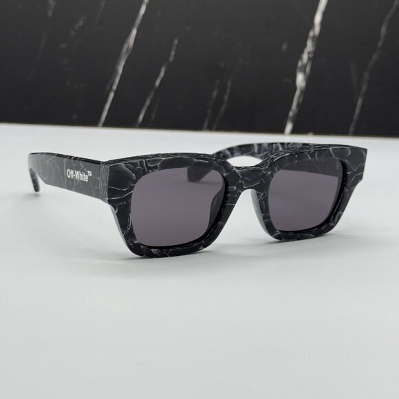 NEW OFF-WHITE UNISEX SUNGLASSES, OFF-WHITE ZURICH BLACK MARBLE EYEWEAR